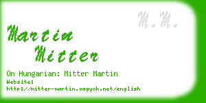 martin mitter business card